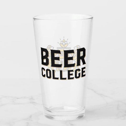 Beer College Officiële 16-Ounce Logo Glass Glas (Achterkant)
