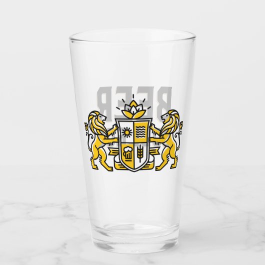 Beer College Officiële 16-Ounce Logo Glass Glas (Voorkant)
