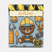 Beer Construction Enthusiast Print Fleece Deken (Voorkant)