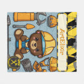 Beer Construction Enthusiast Print Fleece Deken (Voorkant (Horizontaal))