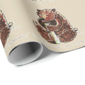 Beer Contempleert Winterse Slap Cadeaupapier (Rol Hoek)