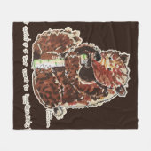 Beer Contempleert Winterse Slap Fleece Deken (Voorkant (Horizontaal))