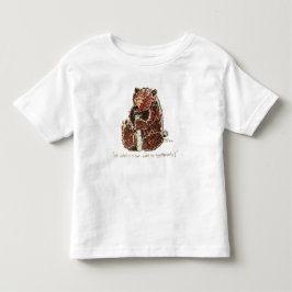 Beer Contempleert Winterse Slap Kinder Shirts
