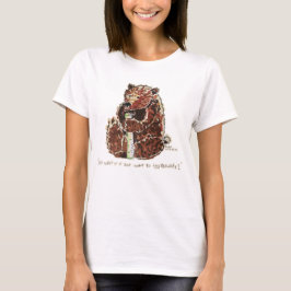 Beer Contempleert Winterse Slap T-shirt