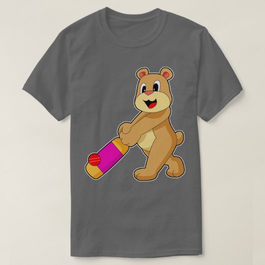 Beer Cricket Cricket bat T-shirt (Design voorkant)