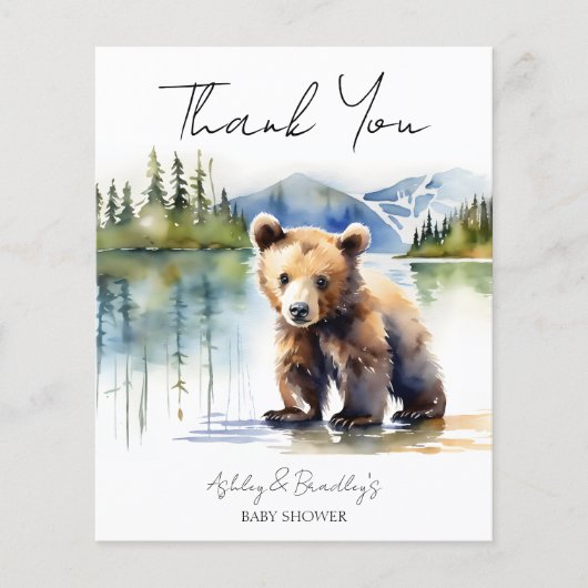 Beer cub adventure wacht op baby shower dank u (Voorkant)