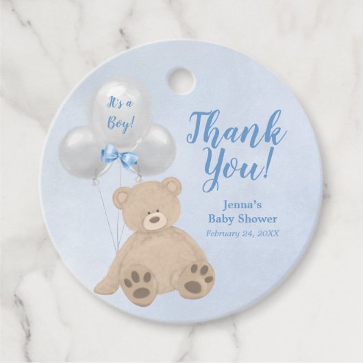 Beer Cub Boy Baby shower Dank u Bedankjes Labels (Voorkant)