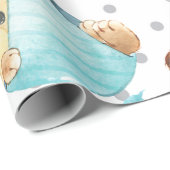 Beer Cub Cute Nursery Baby Boy Gift New Born Cadeaupapier (Rol Hoek)