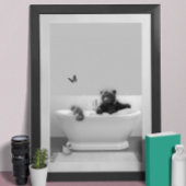 Beer Cub in Bathtub Bubble bad Nursery Poster