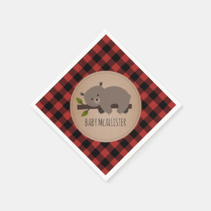 Beer Cub Lumberjack Baby shower Napkins Servetten