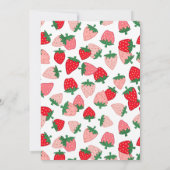 Beer Cub Roze Aardbei Berry 1e Verjaardag Party Kaart (Achterkant)