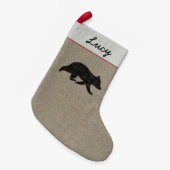 Beer Cub Silhouette Schattige Country Wildlife Cus Kleine Kerstsok (Voorkant (Hangend))