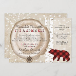 Beer Cub Winter Forest Baby Sprinkle for Boy Kaart