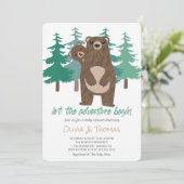 Beer Cub Woodland Adventure Baby shower Kaart (Staand voorkant)