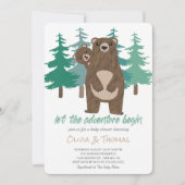 Beer Cub Woodland Adventure Baby shower Kaart (Voorkant)