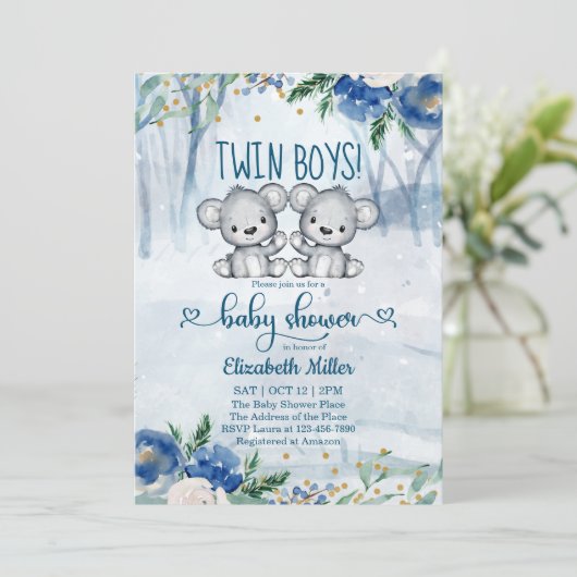 Beer Cubaanse winteruitnodiging (Staand voorkant)