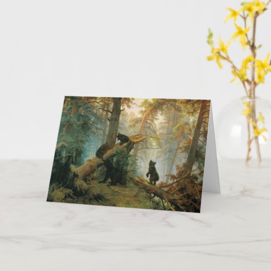  Beer Cubs van Ivan Shishkin 1889 Kaart (Gele Bloem)