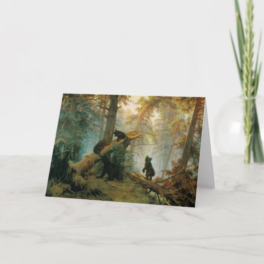  Beer Cubs van Ivan Shishkin 1889 Kaart (Voorkant)