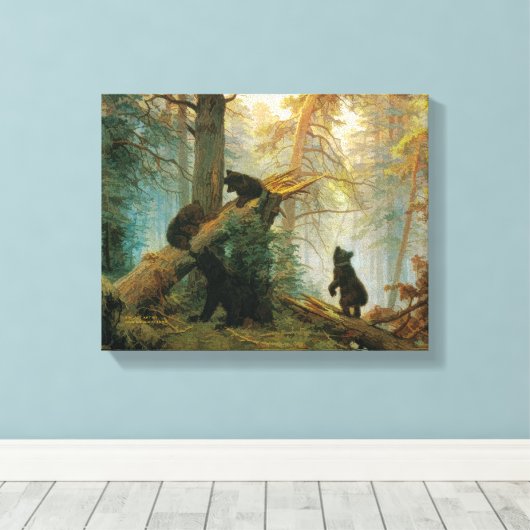 Beer Cubs van Ivan Shishkin Canvas Afdruk (Insitu (Houten vloer))
