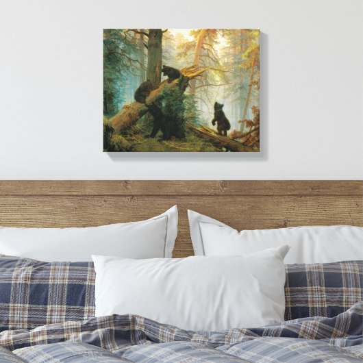  Beer Cubs van Ivan Shishkin Canvas Afdruk (Insitu (Slaapkamer))