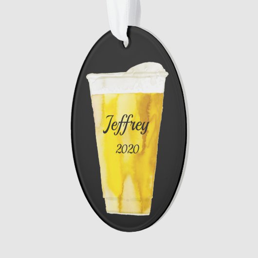 Beer Cup Gepersonaliseerd Ornament (voorkant)