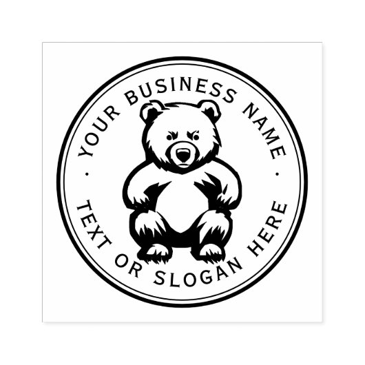 beer Custom Business Logo Large Rubberstempel (Afrduk)