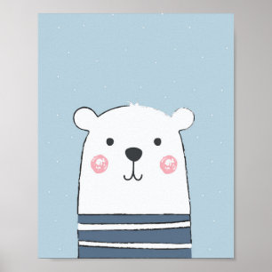 Beer Cute Cartoon Kinder Baby Poster