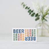 Beer Cute Colorful Visitekaartje (Staand voorkant)