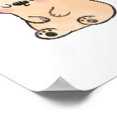 Beer cute kinderkamer kunst poster (Hoek)