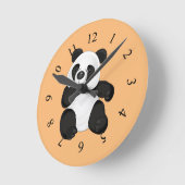 Beer Cute Panda Ronde Klok (Hoek)