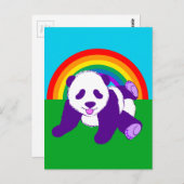 Beer Cute Rainbow Panda Briefkaart (Voorkant / Achterkant)