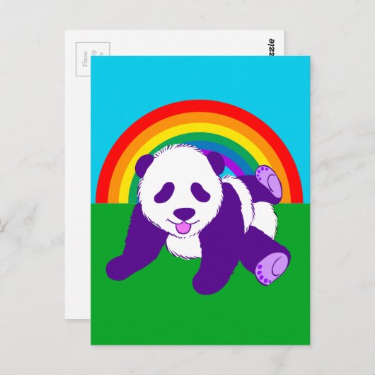 Beer Cute Rainbow Panda Briefkaart (Voorkant / Achterkant)