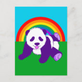 Beer Cute Rainbow Panda Briefkaart (Voorkant)