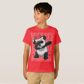 Beer Dab met kerstdabbing Panda T-shirt (Voorkant volledig)
