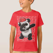 Beer Dab met kerstdabbing Panda T-shirt (Voorkant)