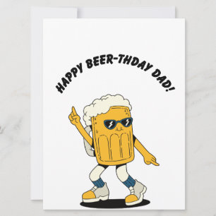 Beer Dad Funny Happy Birthday Kaart