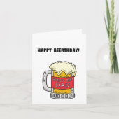 Beer Dad Pun Funny Birthday Kaart (Voorkant)