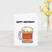 Beer Dad Pun Funny Birthday  Kaart (Gele Bloem)