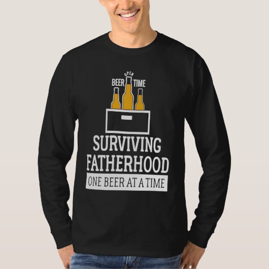 Beer Dad   Surviving Fatherhood One Beer at a Time T-shirt (Voorkant)