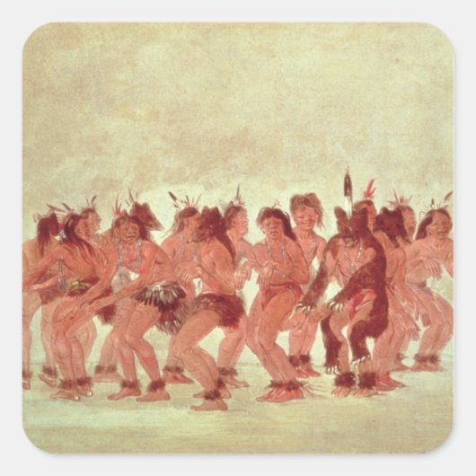 Beer Dance Vierkante Sticker (Voorkant)