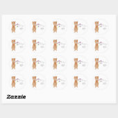 Beer dank je baby shower ronde sticker (Vel)