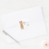 Beer dank u baby shower ronde sticker (Envelop)