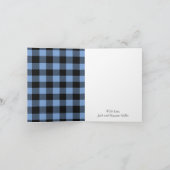 Beer Dank u Silhouette Bedankkaart (Binnen)