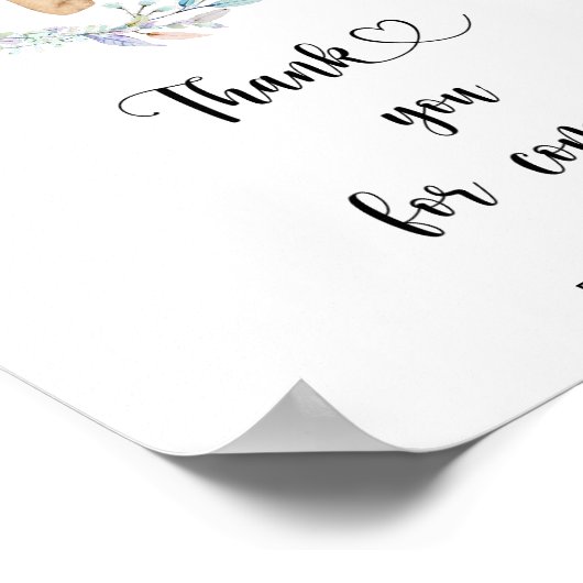 Beer \ Dank u voor het komen Poster (Hoek)