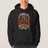 Beer Darts Slaap Herhalen - Dart Kampioen Hoodie (Voorkant)