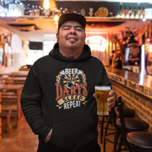 Beer Darts Slaap Herhalen - Dart Kampioen Hoodie