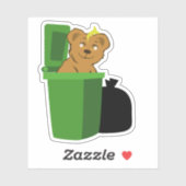 Beer dat de vuilnisbak doorbreekt sticker (Vel)