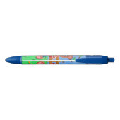 Beer dat honing eet kind gepersonaliseerde blauwe  inkt pen (Achterkant)