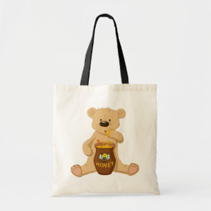 Beer dat honing eet tote bag