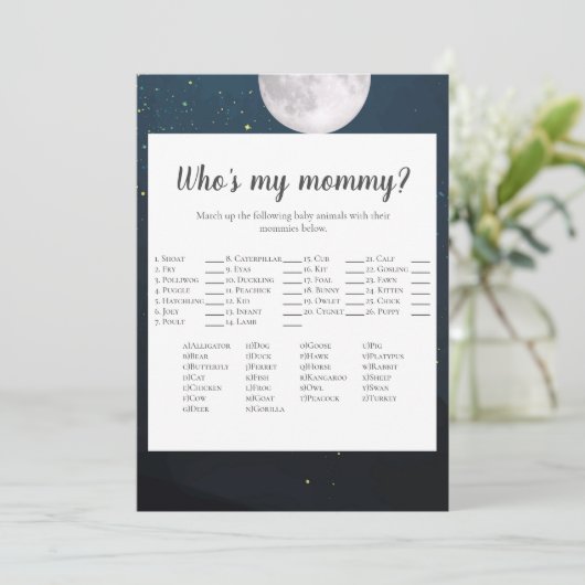 Beer dat mijn mama Baby shower game is Kaart (Staand voorkant)